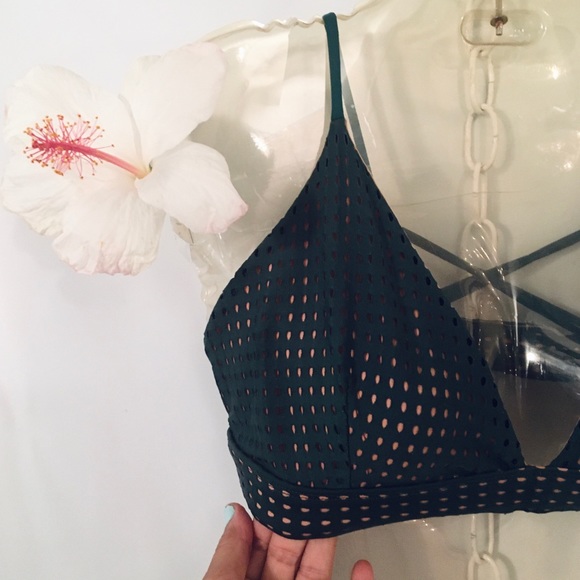 ✨GUC 🏷 ACACIA 👙 SET Awapui & Hookipa 🦚 in mesh seaweed green - Picture 4 of 8